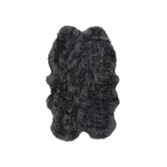 Luxe Home Decor Gordon Faux Sheepskin Quattro Rug1-PieceGrey4'x6'